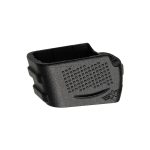 Glock 29 mag extension in black facing left
