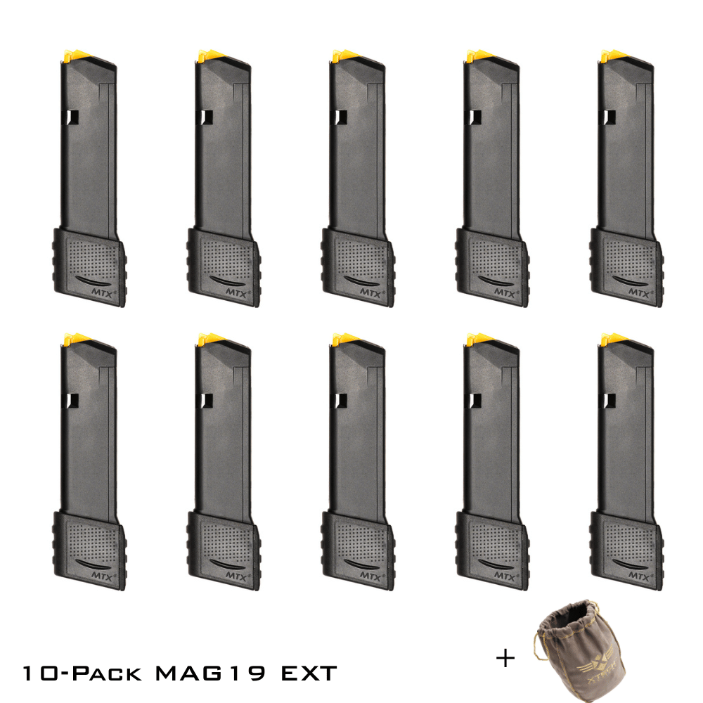 Ten pack MAG19 EXT image showing 10 Glock 19 extended mags