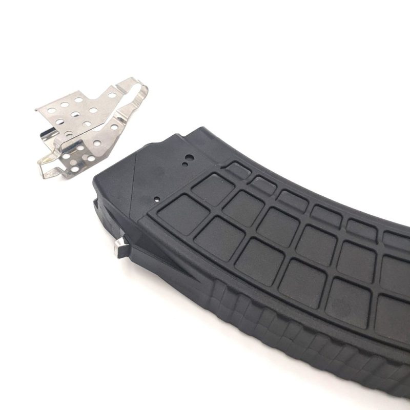 MAG47 Steel Reinforcements shown with top of MAG47 strongest best AK47 Magazine