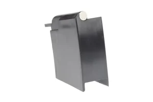 Weapontech BHO follower in black showing back of follower and the steel reinforcement area which the AK bolt impacts for long term reliability