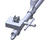 AK Front Sight Tool windage usage rendering XTT134-AKST Rendering of AK47 Front Sight Tool Showing usage of tool to adjust windage