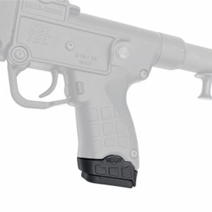 Extended magazine for Keltec Sub 2000 showing rifle as transparent and magazine assembly in black