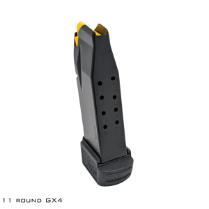 Back of GX4 extended mag showing 11 rounds with extension