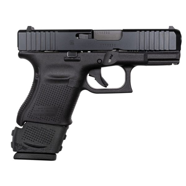 Glock 29 extended magazine in pistol facing right