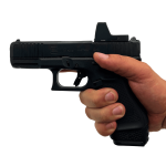 MAG19-17 in pistol in hand facing left MAG19-17 in Gen 5 FS Glock 19 pistol in hand facing facing left