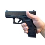 MAG26-17 Glock 26 17 round mag adaptor Glock 26 with 17 round magazine sleeve installed shown in hand in pistol