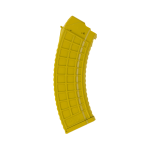 MAG47 1030 gen2 banana upright facing right Banana colored AK47 magazine upright facing right