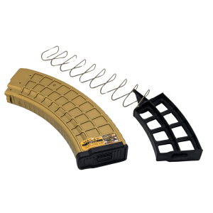 10 round limited Golden AK magazine blocked to 10 rounds in 30rd body