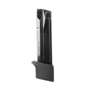 22rd Black Extended magazine for M&P 9 full size pistol upright facing left