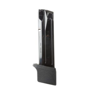 22rd Black Extended magazine for M&P 9 full size pistol upright facing left