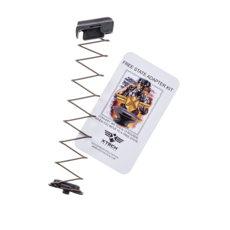MTX 365 Free State Adaptor Kit Parts and Insert Card XTT132-FSA MTX 365 Free state adaptor kit follower, spring, spring button and insert card shown flat