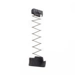 MTX 365 components upright and facing left. Parts are black