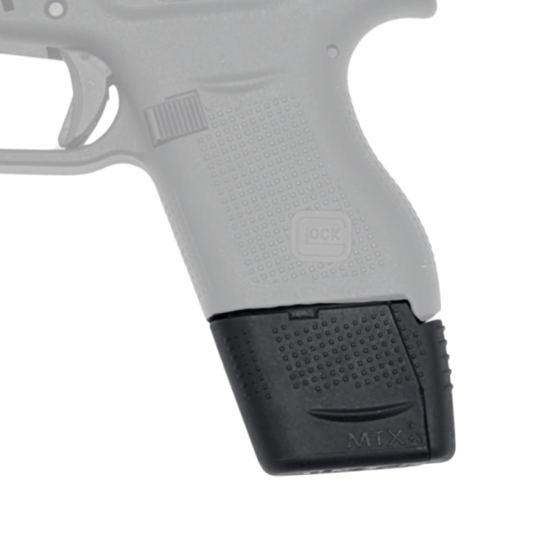 MTX 43 Glock 43 Magazine Extension Glock 43 magazine extender shown in pistol