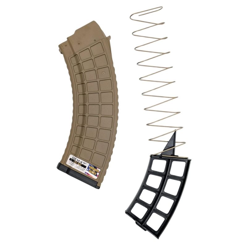 FDE AK47 magazine 10/30 10rd state compliant AK magazine upright facing left