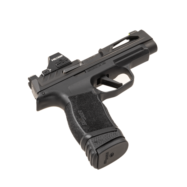 P365XL with 17 round magazine in black facing right