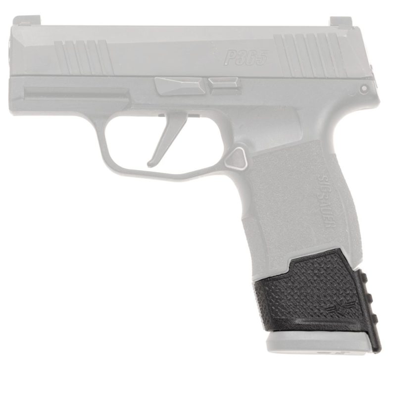 P365 17 round magazine adaptor shown left