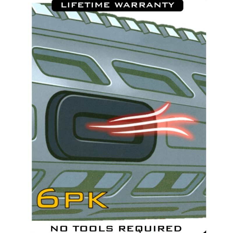 Illustratration showing 6 pack and air passing through the mlok rail cover