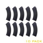 MAG47 Elite 30rd Ten Pack Ten ak47 slab side magazines in black