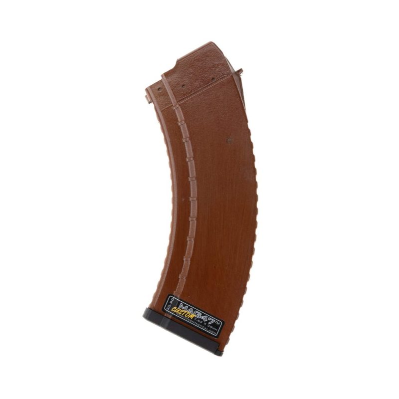 MAG47 Elite Fakelite 30rd Title Bakelite AK mag AK Bakelite magazine shown upright facing left